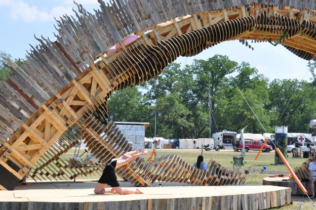 KT next to her effigy