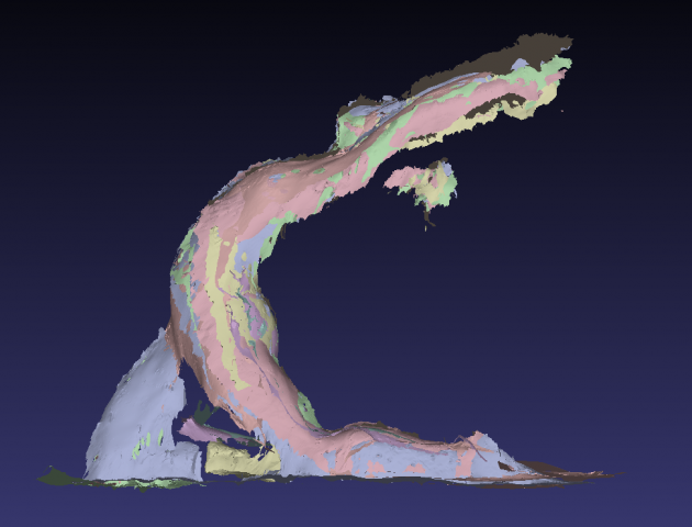 Multi-colored mesh assembly